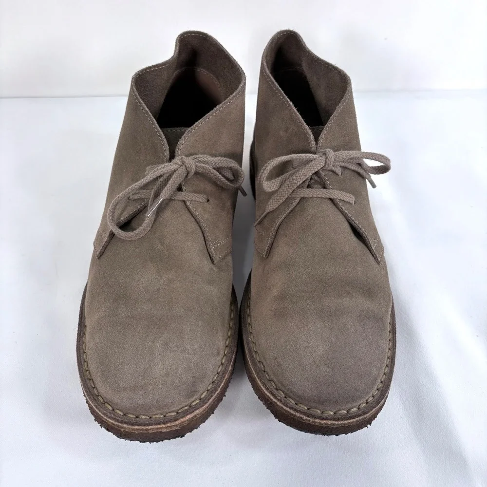 J.Crew MacAlister Desert Boots Taupe Suede Italian Made Crepe Sole Chukka Men 8